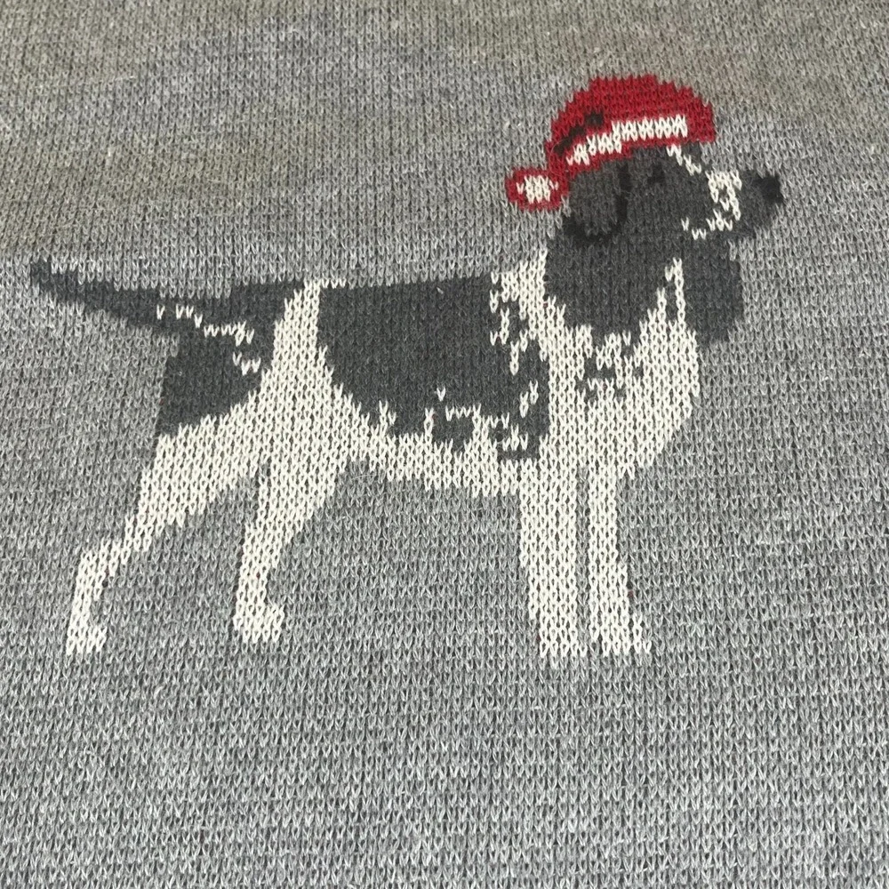Holiday Dog Blanket Sweater Knit 50x60 Cotton Throw Dachshund Spaniel Christmas
